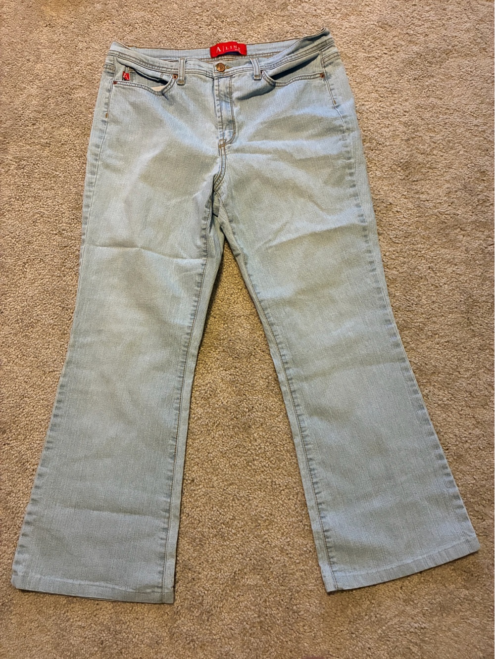 A line Light Wash Women’s Jeans - Light Blue-Made in Egypt